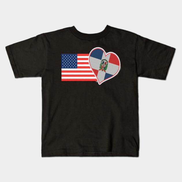 Republica Dominicana T-Shirt USA Flag Spanish Food Culture Kids T-Shirt by hispanicworld